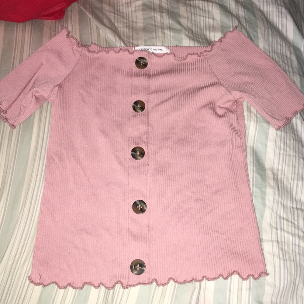 super cute off the shoulders top.